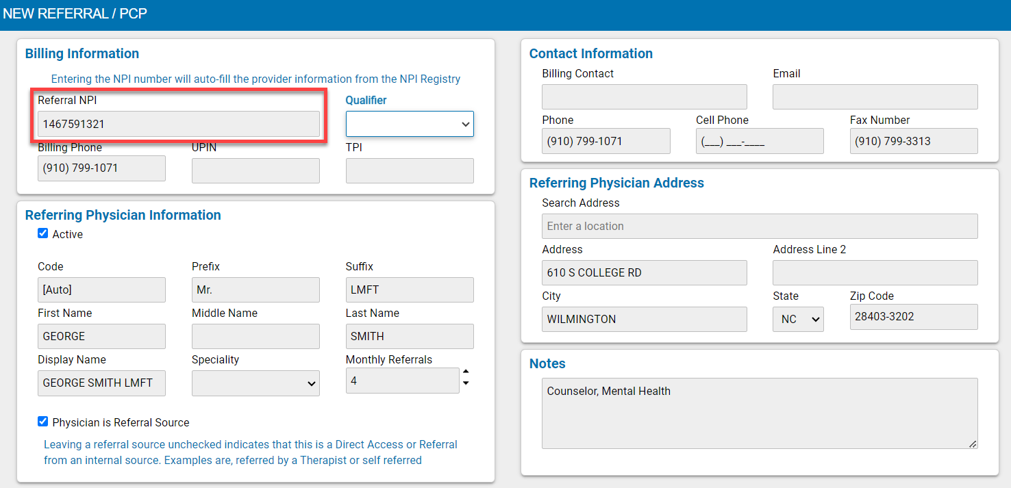 Add A Referring Practice Practice Pro Knowledge Base