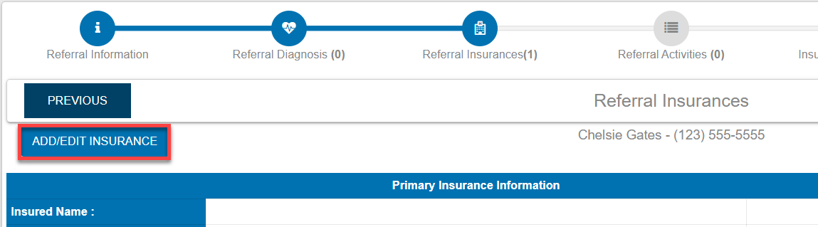 Add a Referral Insurance – Practice Pro Knowledge Base