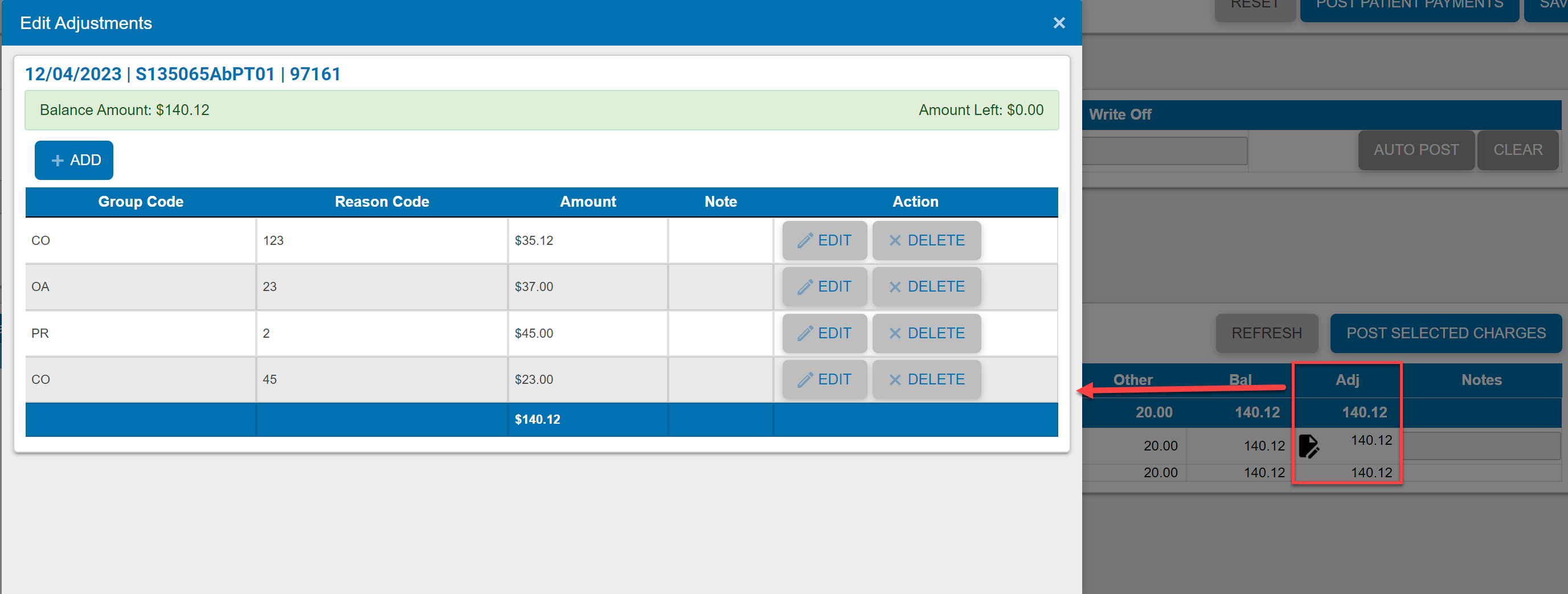 Manual Insurance Payment Posting Adjustment Reasons NEW Practice